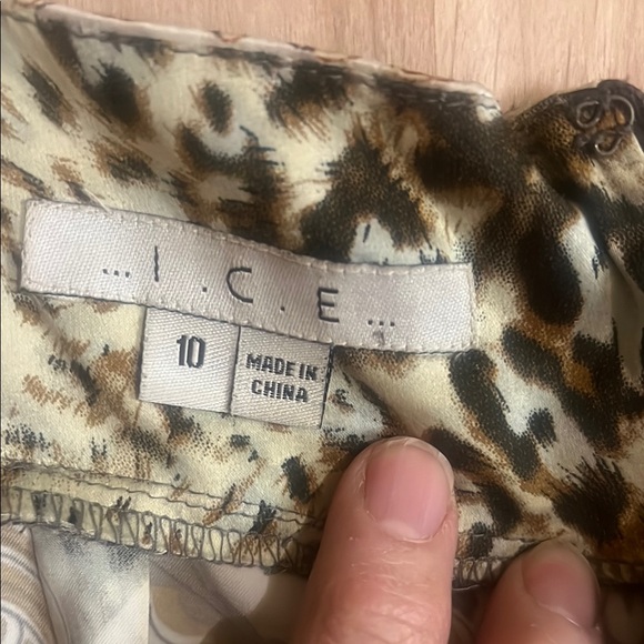 I . C . W Elegant Animal Print Slip Dress SZ 10 - Picture 2 of 8